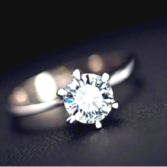 🎁 3/4  ctw Triple A CZ ring nwot 6 prong setting. Tiffany style engagement ring - Picture 2 of 9